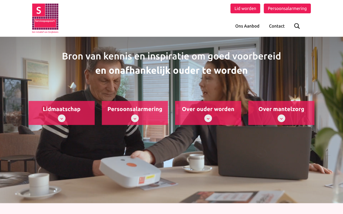 Servicepaspoort Website & Blog Engine screenshot